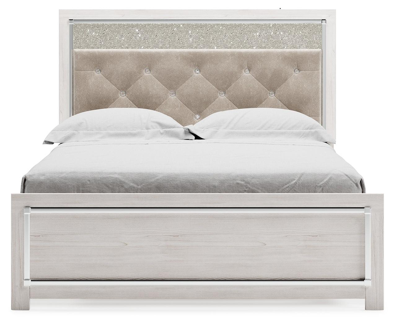 Altyra White Queen Panel Bed - Ella Furniture