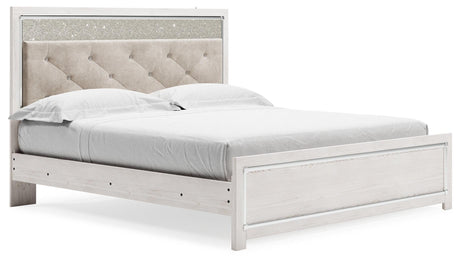 Altyra White King Panel Bed - Ella Furniture