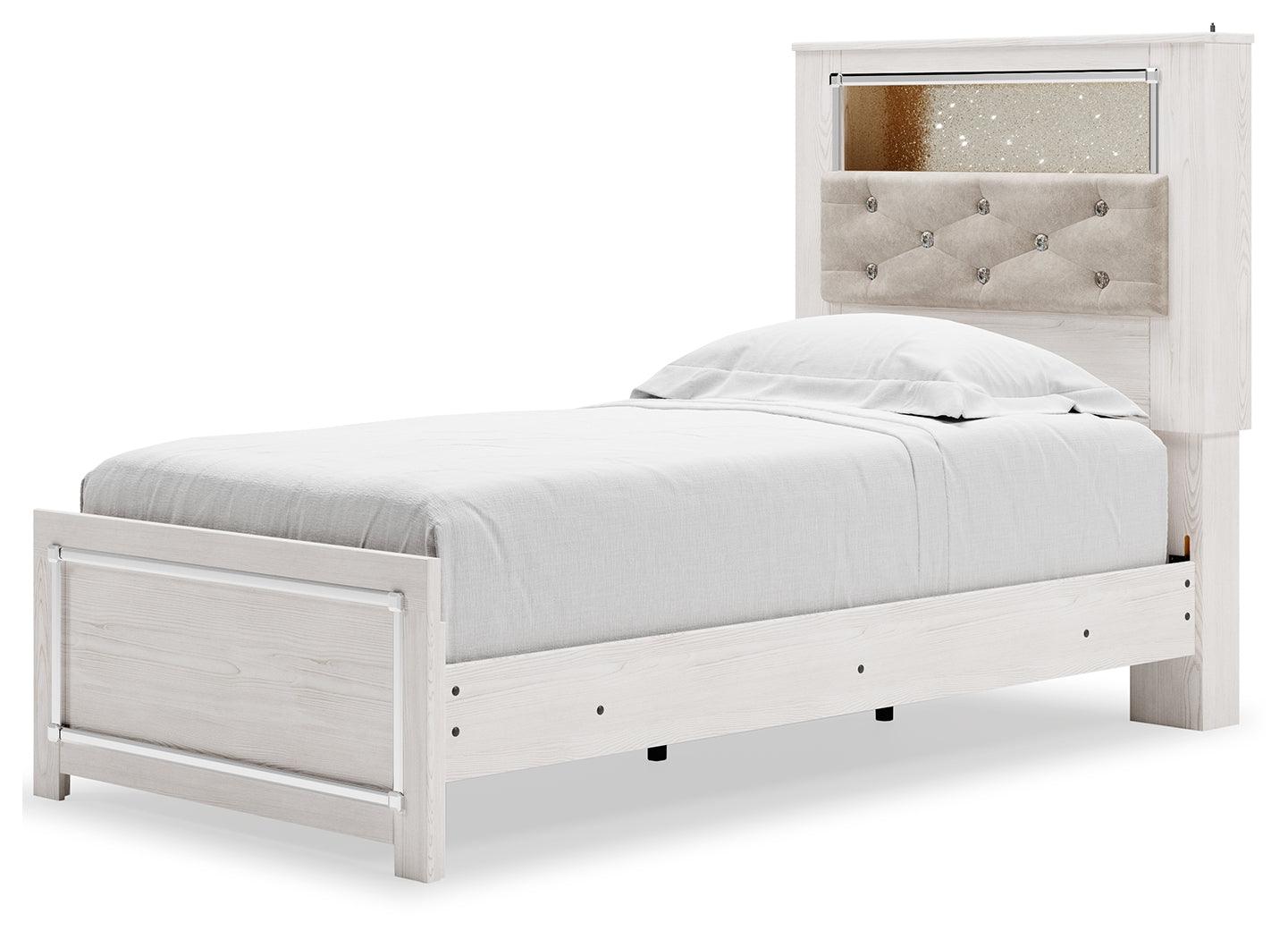 Altyra White Twin Panel Bookcase Bed - Ella Furniture