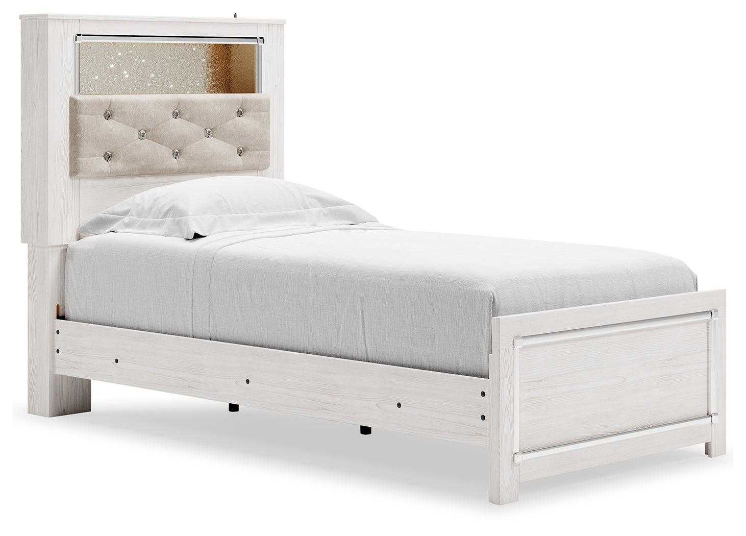 Altyra White Twin Panel Bookcase Bed