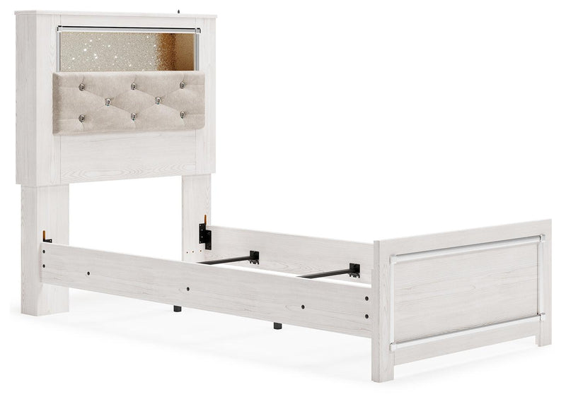 Altyra White Twin Panel Bookcase Bed - Ella Furniture