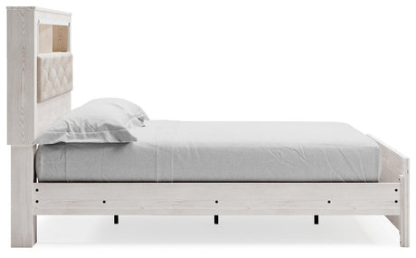 Altyra White Queen Panel Bookcase Bed - Ella Furniture