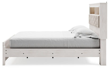 Altyra White King Panel Bookcase Bed - Ella Furniture