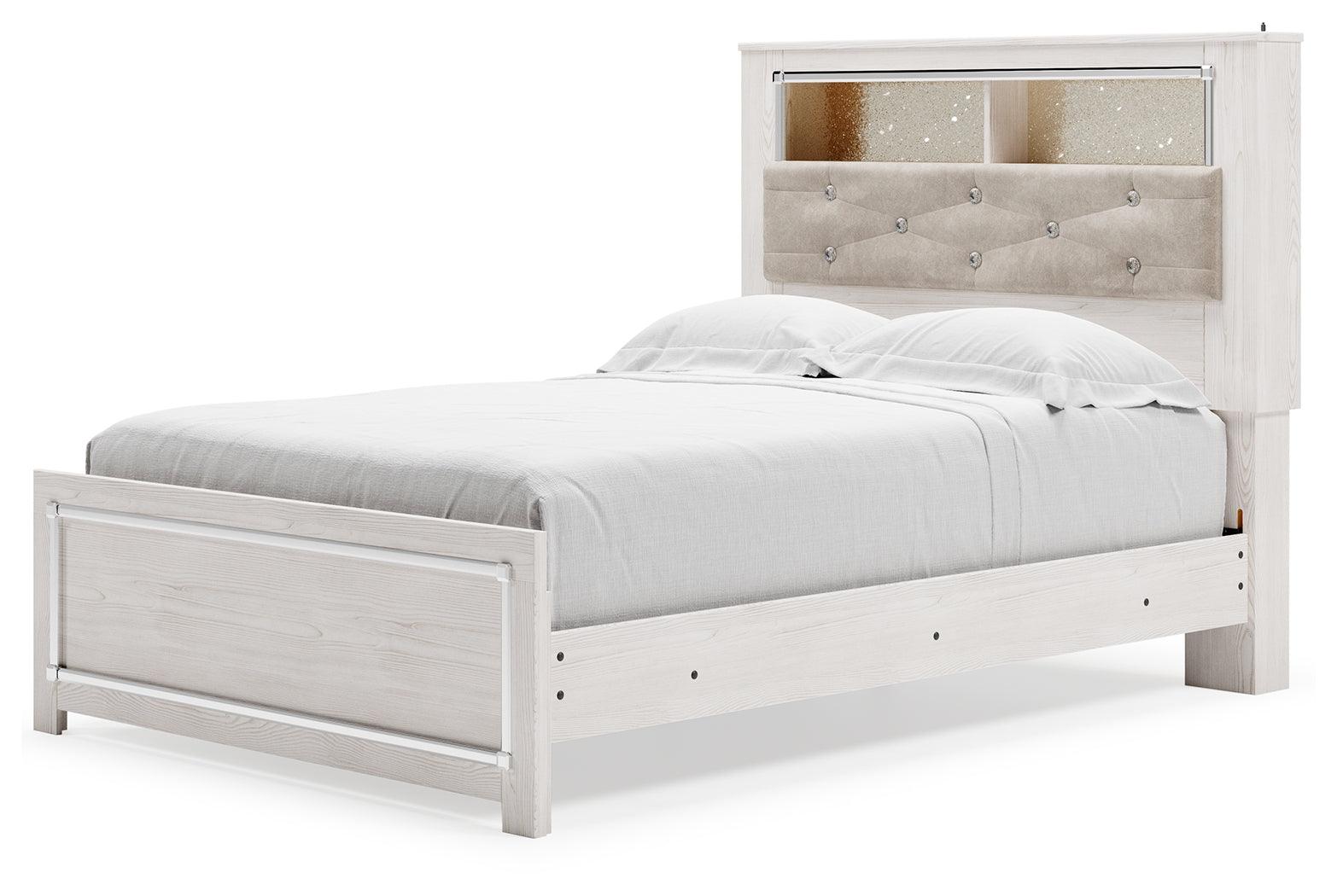 Altyra White Full Panel Bookcase Bed - Ella Furniture