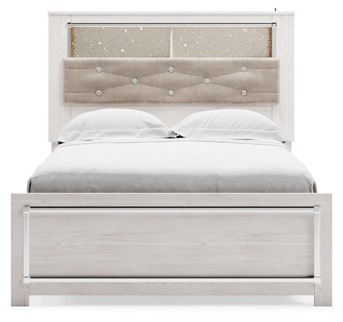 Altyra White Full Panel Bookcase Bed - Ella Furniture