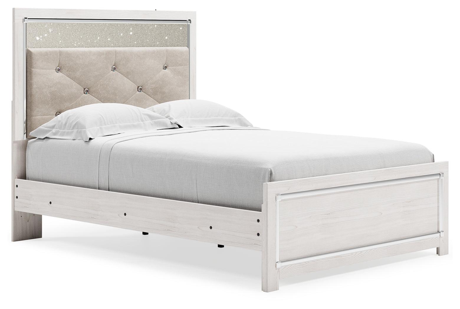Altyra White Full Panel Bed