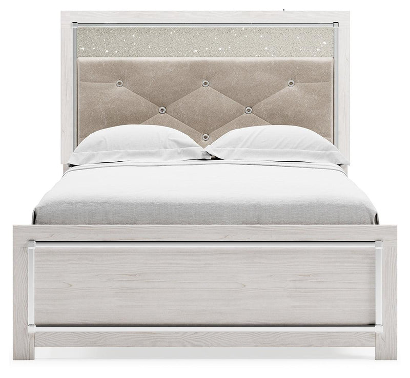 Altyra White Full Panel Bed - Ella Furniture