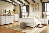 Willowton Whitewash Queen Sleigh Bed B267B4 - Ella Furniture