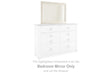 Willowton Whitewash Bedroom Mirror - Ella Furniture