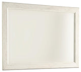 Willowton Whitewash Bedroom Mirror - Ella Furniture