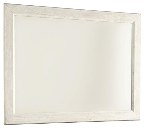 Willowton Whitewash Bedroom Mirror - Ella Furniture