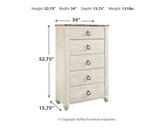 Willowton Two-tone Chest Of Drawers - Ella Furniture