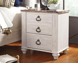 Willowton Two-tone Nightstand - Ella Furniture