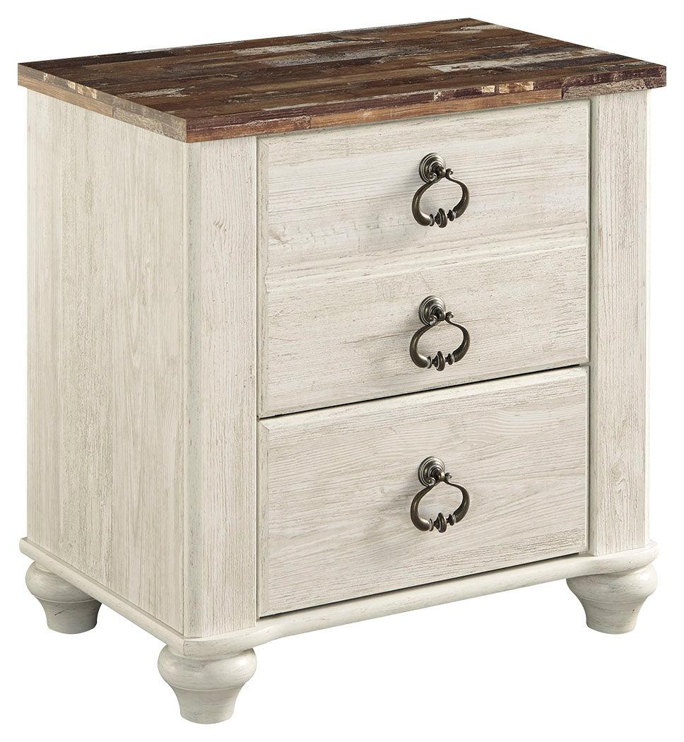 Willowton Two-tone Nightstand - Ella Furniture