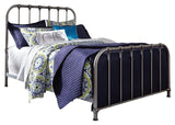 Nashburg Black Queen Metal Bed - Ella Furniture