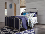 Nashburg Black Queen Metal Bed - Ella Furniture