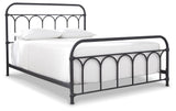 Nashburg Black Queen Metal Bed - Ella Furniture