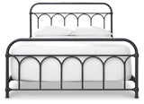 Nashburg Black Queen Metal Bed - Ella Furniture