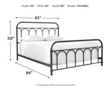 Nashburg Black Queen Metal Bed - Ella Furniture