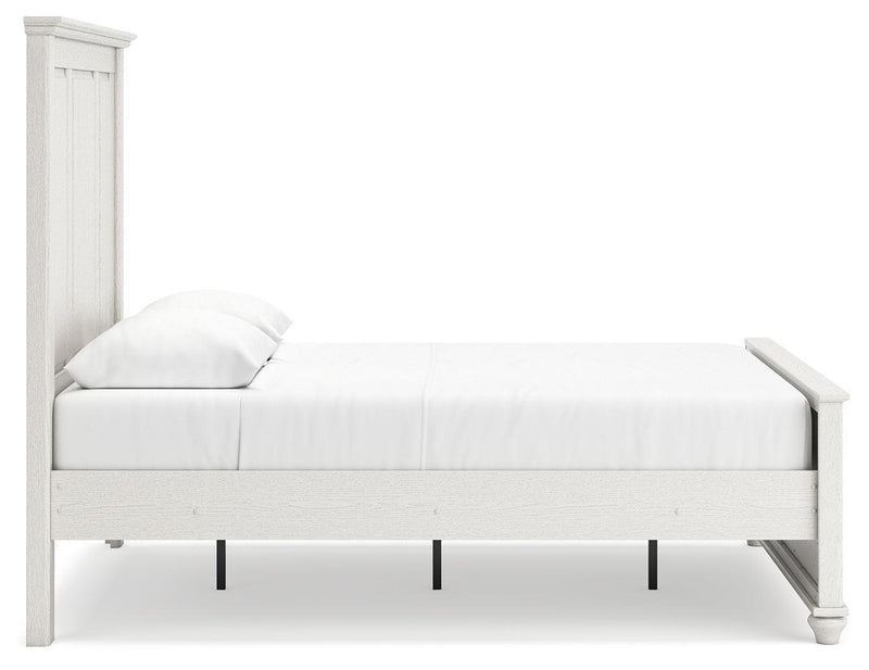 Grantoni White Queen Panel Bed - Ella Furniture