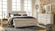 Bellaby Whitewash King Platform Bed With 2 Storage Drawers - Ella Furniture