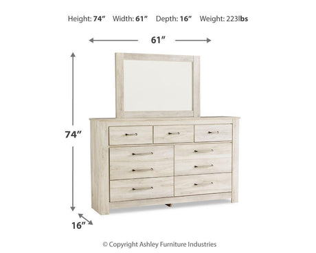 Bellaby Whitewash Dresser And Mirror - Ella Furniture