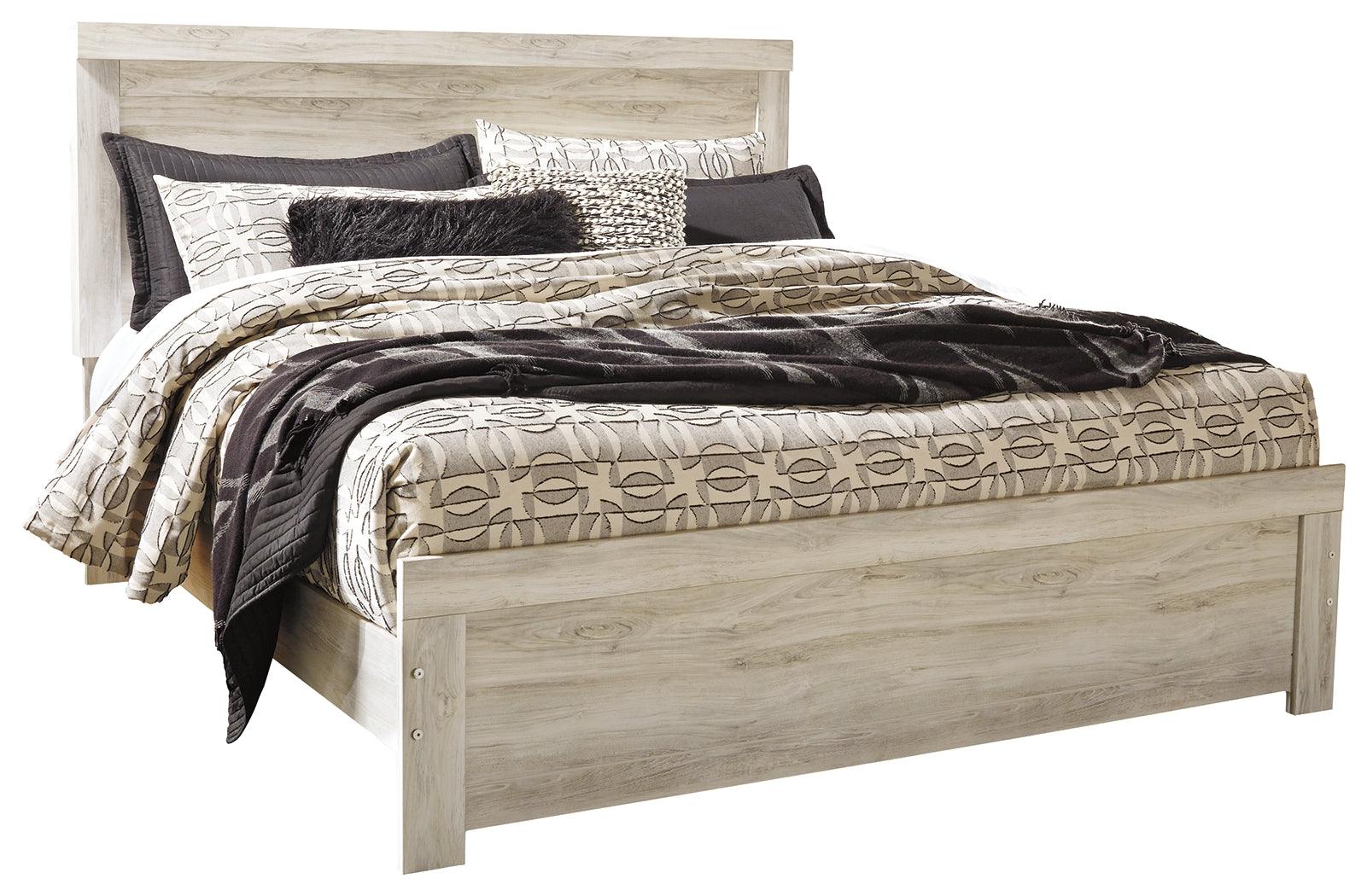 Bellaby Whitewash King Panel Bed - Ella Furniture