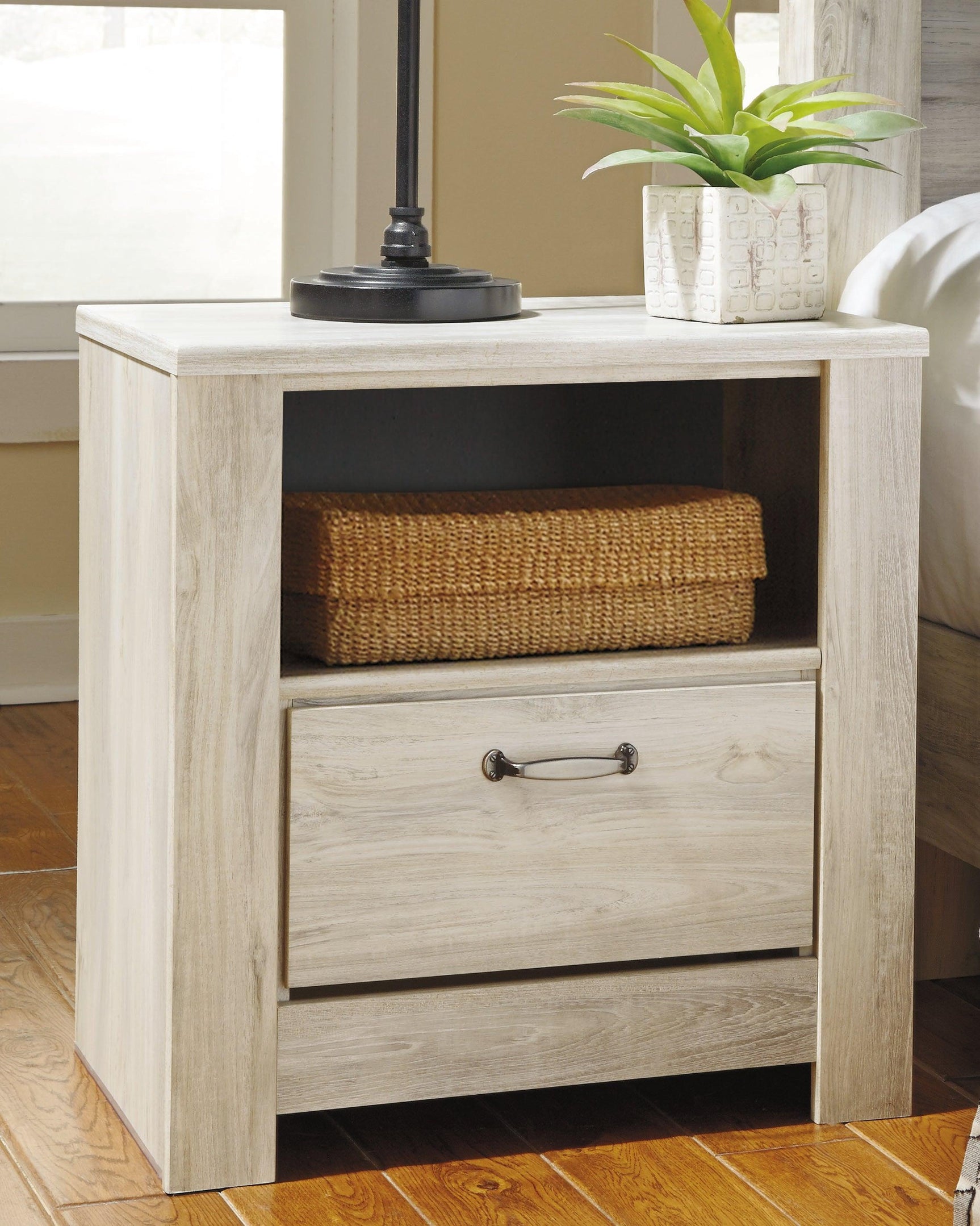 Bellaby Whitewash Nightstand - Ella Furniture