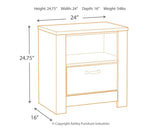 Bellaby Whitewash Nightstand - Ella Furniture