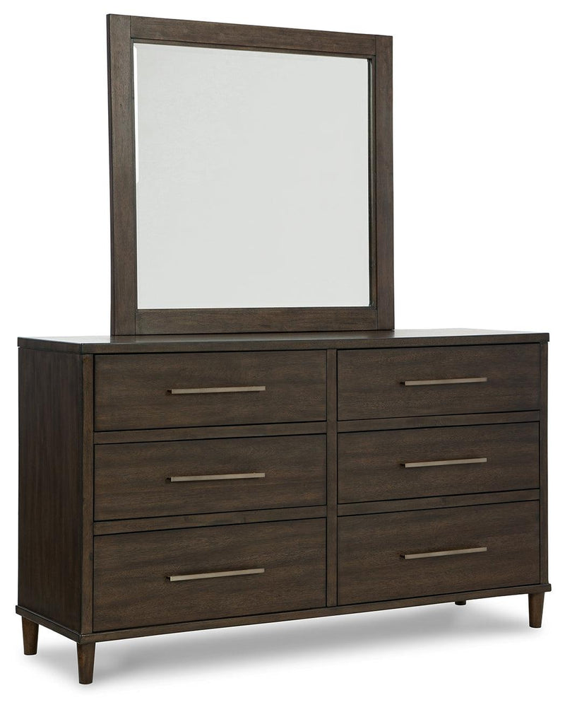 Wittland Brown Dresser And Mirror - Ella Furniture