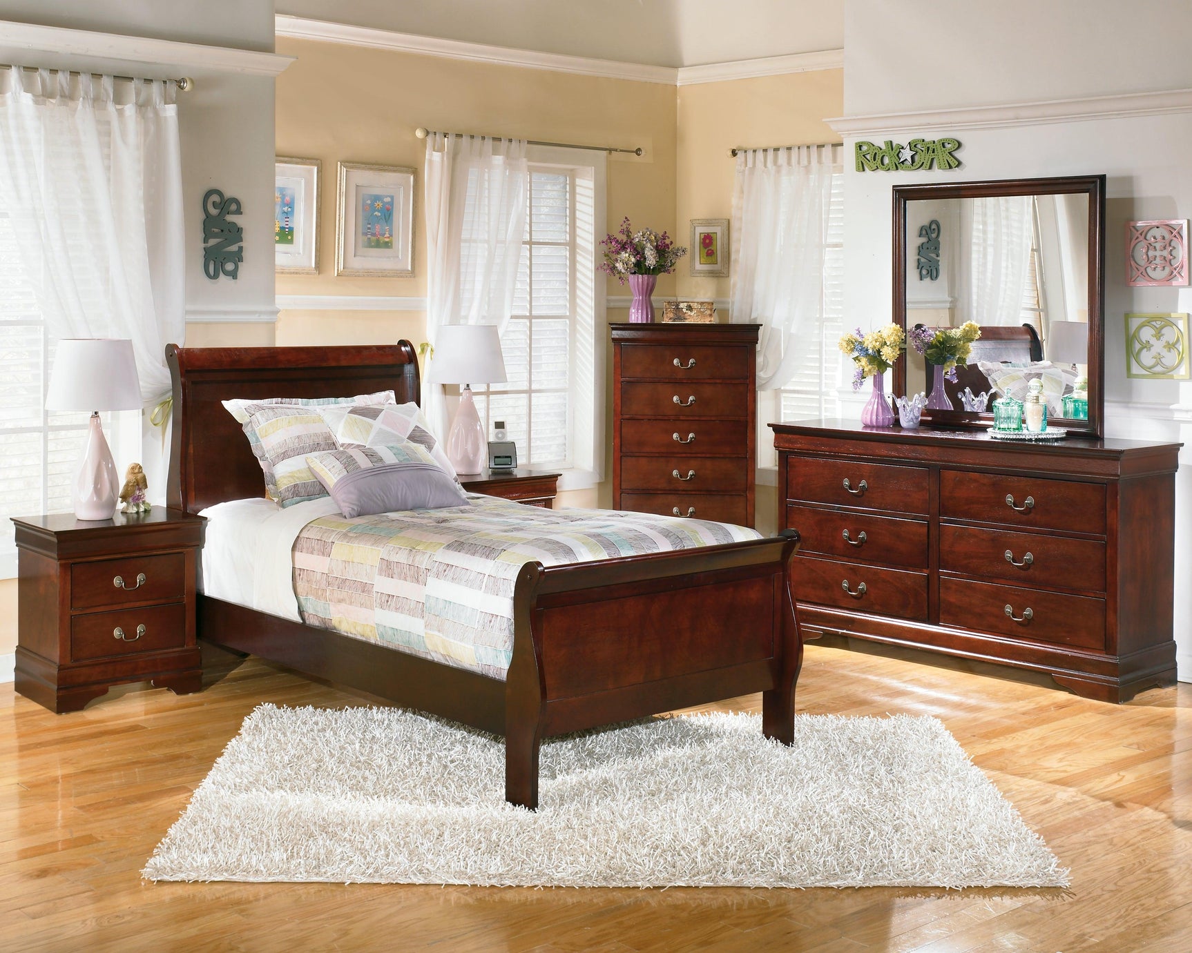 Alisdair Dark Brown Nightstand - Ella Furniture