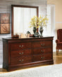 Alisdair Dark Brown Dresser And Mirror - Ella Furniture