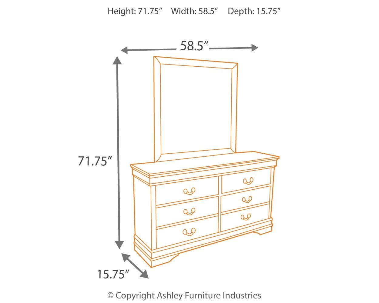 Alisdair Dark Brown Dresser And Mirror - Ella Furniture