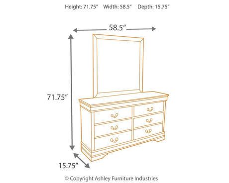 Alisdair Dark Brown Dresser And Mirror - Ella Furniture