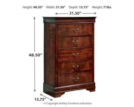 Alisdair Dark Brown Chest Of Drawers - Ella Furniture