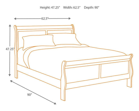 Alisdair Dark Brown Queen Sleigh Bed - Ella Furniture
