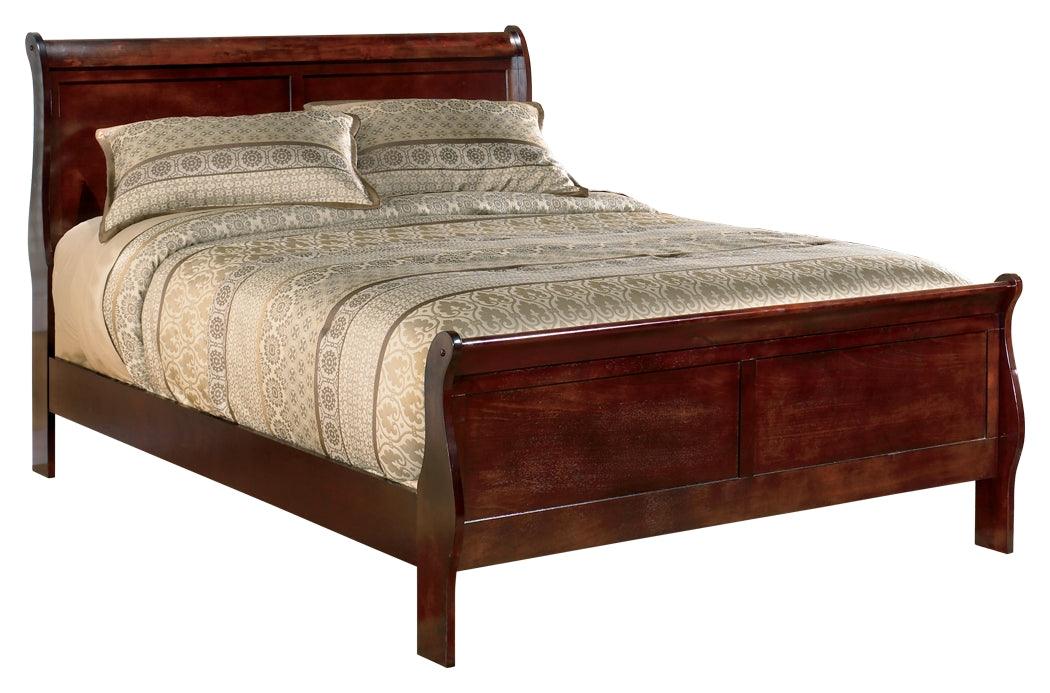 Alisdair Dark Brown Queen Sleigh Bed - Ella Furniture