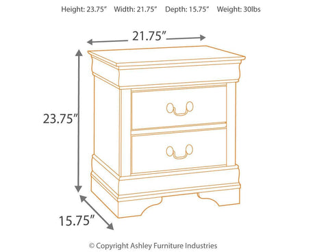 Alisdair Dark Brown Nightstand - Ella Furniture