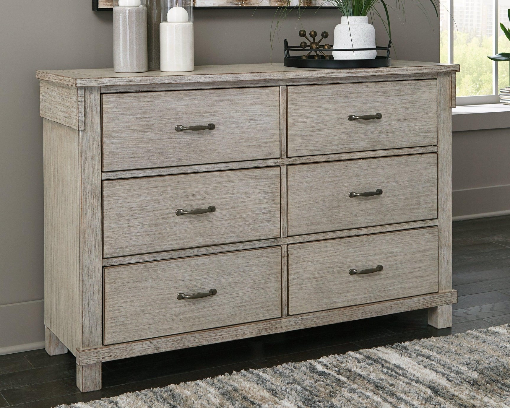 Hollentown Whitewash Dresser - Ella Furniture