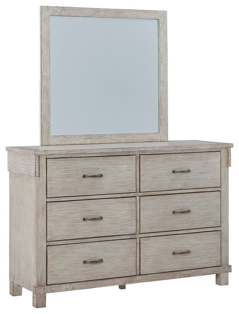 Hollentown Whitewash Dresser And Mirror
