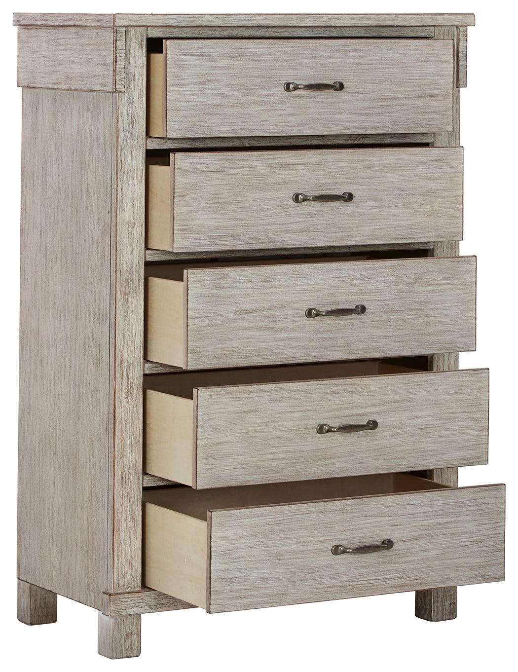 Hollentown Whitewash Chest Of Drawers - Ella Furniture