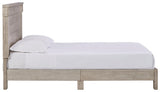 Hollentown Whitewash Full Panel Bed - Ella Furniture