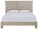 Hollentown Whitewash Queen Panel Bed - Ella Furniture