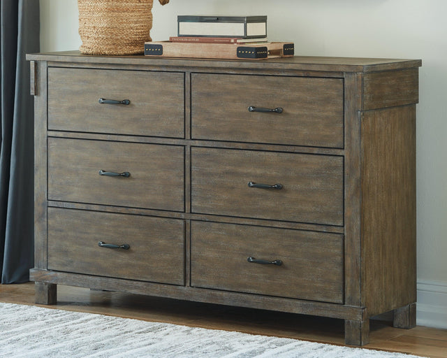 Shamryn Grayish Brown Dresser - Ella Furniture