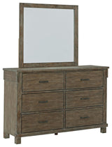 Shamryn Grayish Brown Dresser And Mirror - Ella Furniture