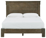 Shamryn Grayish Brown Full Panel Bed - Ella Furniture