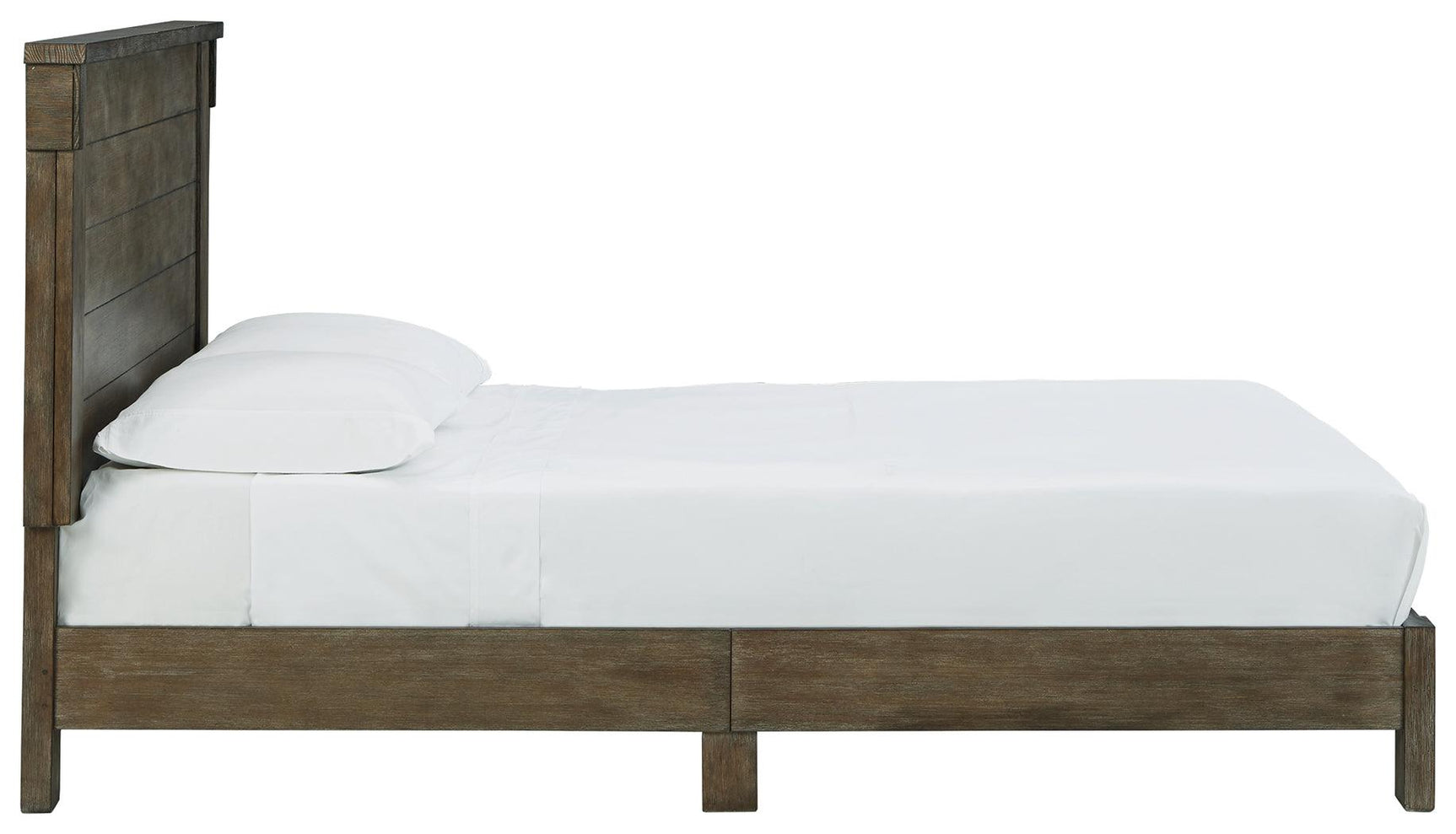 Shamryn Grayish Brown Full Panel Bed - Ella Furniture