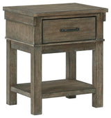 Shamryn Grayish Brown Nightstand - Ella Furniture