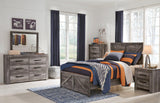 Wynnlow Gray Full Crossbuck Panel Bed - Ella Furniture