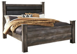 Wynnlow Gray King Poster Bed - Ella Furniture